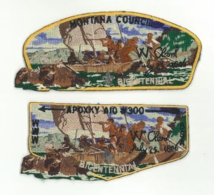 USA BOY SCOUTS OF AMERICA - APOXKY AIO LODGE 300 FLAP & MONTANA COUNCIL PATCH - Picture 1 of 2