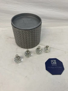 Vintage Swarovski Silber Kristall 4er Set Tischkartenhalter 7631 NR 040 Box - Bild 1 von 5