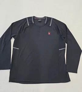 Camisa Pullover Spyder Active Manga Larga Capa Base ProW Para Hombre M Negra - Imagen 1 de 11