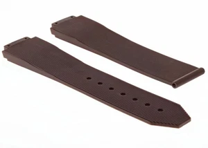 25MM RUBBER WATCH STRAP BAND FOR HUBLOT H BIG BANG WATCH DEPLOYMENT CLASP BROWN - Picture 1 of 5