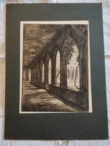 Vieux Colmar Albert Henry BESNARD  Eau-Forte originale CLOITRE DES DOMINICAINS  - Picture 1 of 6