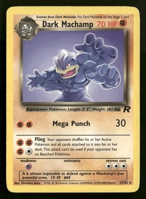 Dark Machamp - 27/82 - Rare - Team Rocket - Pokemon Card - MP - Image 1 of 2