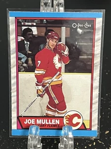 JOE MULLEN----1989-90 O PEE CHEE--196---CALGARY FLAMES---FREE SHIPPING - Picture 1 of 2