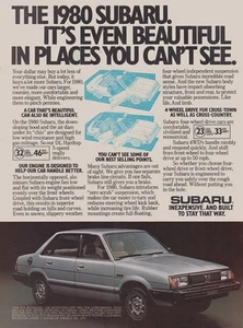 1980 Subaru:  Even Beautiful In Places You Cant See Vintage Print Ad - Picture 1 of 1