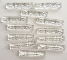12 Porte-couteaux ART DECO  en  verre taillé