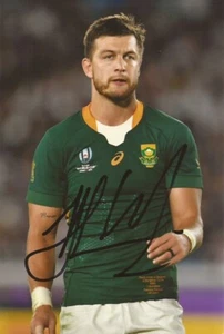 SOUTH AFRICA RUGBY: HANDRE POLLARD SIGNED 6x4 WORLD CUP PHOTO+COA *PROOF* - Picture 1 of 2