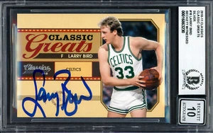 Larry Bird 2010-11 Classics Greats Silver Card Gem 10 Auto 240/250 Beckett - Picture 1 of 2