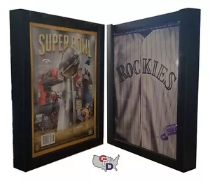 Sports Program Display Frame Lot of 2 Magazine Black Standard Size Over .5" Deep - Picture 1 of 12