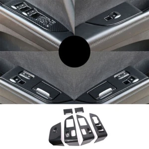 For Lincoln MKX 2016-2018 Carbon Fiber Style Window Lift Panel Switch Cover Trim - Picture 1 of 11