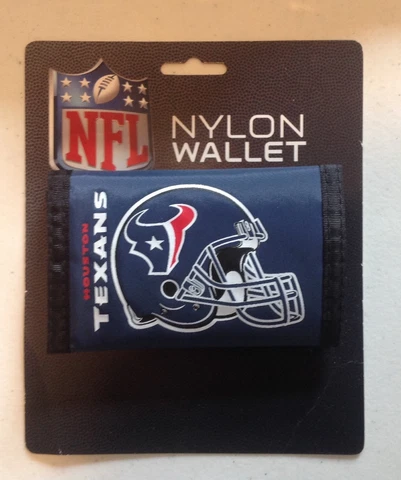 NEW HOUSTON TEXANS NYLON TRIFOLD WALLET BILLFOLD NFL LICENSED Cover