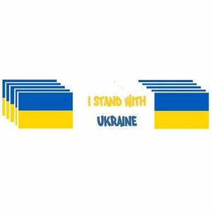 5 Pack I Stand with Ukraine Bumper Stickers, Durable flexible vinyl, - Bild 1 von 12