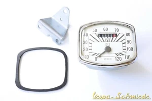 VESPA Tacho inkl. Dichtung & Halter - 120 km/h - Weiß - 150 GS - Tachometer VS - Bild 1 von 3