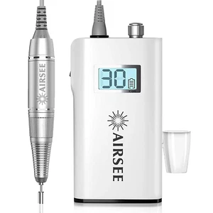 AIRSEE Trapano Unghie Elettrico Ricaricabile 30000RPM Professionale Portatile E File - Foto 1 di 8