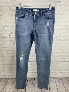 Levi’s 711 Skinny Low Rise Medium Wash Distressed Jeans Juniors 14 (26 x 27.5) - Picture 1 of 10