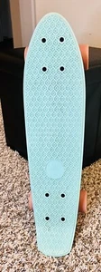 PLAYSHION Mini Cruiser 22" Teal Skateboard Pink Wheels Exc Cond - Picture 1 of 5