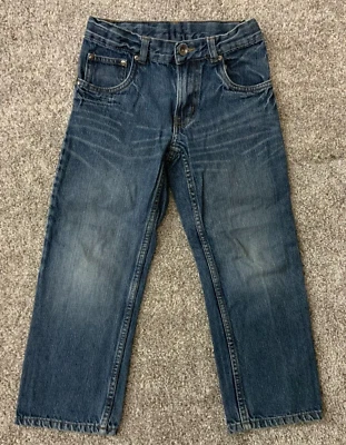 Faded Glory для мальчиков размер 8 - 70% органический хлопок - джинсовая ткань синие джинсы темно индиго стирка - Изображение 1 из 4