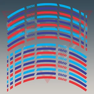 BMW M FARBEN RADFELGENSTREIFEN BAND AUFKLEBER AUFKLEBER FÜR S1000RR S1000R GS FAHRRÄDER - Bild 1 von 2