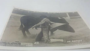 Vintage RPPC Stierjäger Logrono Spanien Postkarte P6 - Bild 1 von 3