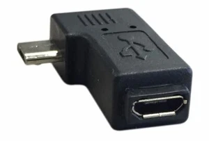 Micro USB-B Male to Micro USB-B Female RIGHT Angle Adapter - Picture 1 of 3