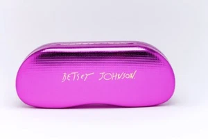 BETSEY JOHNSON PINK METALLIC EYEGLASS CLAMSHELL CASE