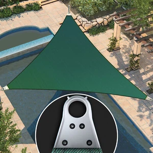 ColourTree Green Custom Size Super Ring Right Triangle Sun Shade Sail (Medium) - Picture 1 of 8