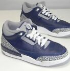 Niebieskie buty Nike Air Jordan 3 III Retro GS Georgetown 398614-401 damskie 6,5 5Y