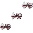  3 Count Decorative Hair Clips Big Bows for Girls Butterfly up
