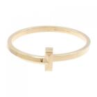 AUTH TIFFANY&CO. T ONE HINGE WIDE BANGLE 750 ROSE GOLD ARM:17CM WIDEST:15.1MM