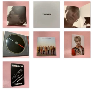TARJETA FOTOGRÁFICA oficial SuperM TAEMIN + CD abierto conjunto completo sin póster edición coreana - Imagen 1 de 10