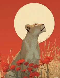 "Lion King: Sarabi" 8.5x11 Fine Art Print Limited to 20 Hand-Numbered Copies - Picture 1 of 1