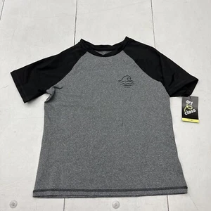 Art Class Black Raglan Flatlock Short Sleeve Swim Shirt Boys Size XL NEW - Picture 1 of 6