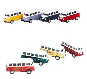 VW Bully Bulli Bus Modellauto Modell Auto Spritzguss mit Rückzugmotor - Bild 1 von 14