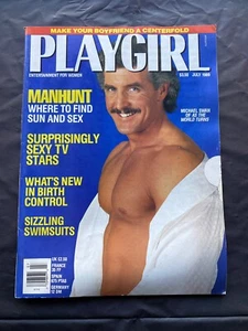 PLAYGIRL MAGAZINE JULY 1989 EDITION - MICHAEL SWAN - SURPRISINGLY SEXY TV STARS - Picture 1 of 2