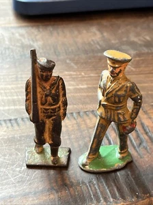 2 Antique metal soldier toys one cast-iron - Picture 1 of 6