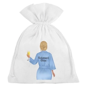 Personalisierte Pyjama Tasche für Hochzeit Braut Brautjungfer Braut Junggesellinnenabschied - Bild 1 von 4