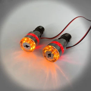 Luces LED de señal de giro para manillar de motocicleta barra de agarre extremo marcador lateral indicadores - Imagen 1 de 8