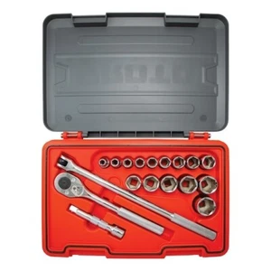 J54118S Proto 1/2" Drive 16 Piece Socket Set 6 Point w/Carrying Case Standard - Picture 1 of 13
