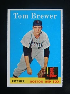 1958 Topps Baseball Card #220 Tom Brewer (NM) - Picture 1 of 2