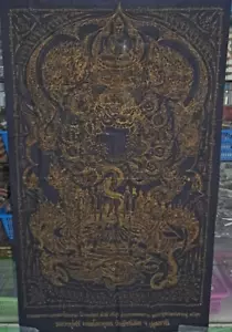 Amuleto nero Rahu Mantra Talismano panno Luang Pu Sri Thep Lok Udon Thai Buddha - Foto 1 di 3