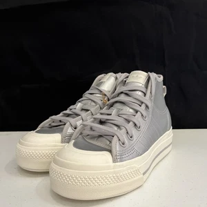 Adidas Originals Nizza RF Plateau Mid Damen Freizeitschuhe Größe 6 Silber GX8369 - Bild 1 von 5