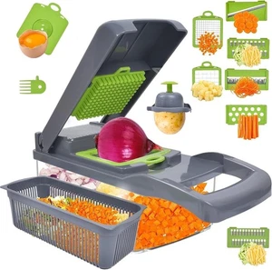 Juego de cortadora de verduras multifuncional 15 en 1 con contenedor - Imagen 1 de 6