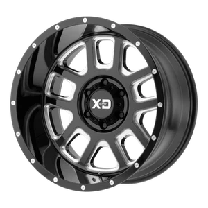 22x14 XD XD828 DELTA Gloss Black Milled Wheel 6x5.5 (-76mm) - Picture 1 of 5
