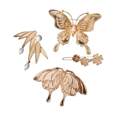 4Pcs Brooch Base Creative Hairpin Base Portable Brooch Setting Brooch Bezel Tray - Image 1 of 4