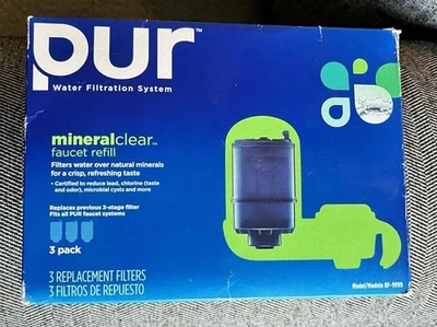 New 3 Pack PUR Mineralclear Water Faucet Filter Refill Replacement RF-9999 READ! - Image 1 of 3