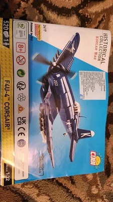 COBI Korean War F4U-4 Corsair Fighter Bomber Plane Building Block Model Set 2417 - Image 1 of 4