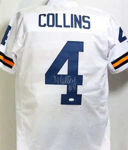Camiseta deportiva blanca autografiada por Nico Collins estilo universitario - JSA Witness - Imagen 1 de 8