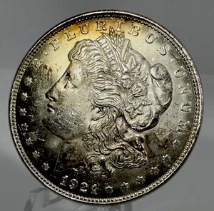 * 1921-P DMPL * CASI + GEMA BU MS DÓLAR DE PLATA MORGAN * ¡DE COLECCIÓN PATRIMONIAL! - Imagen 1 de 6