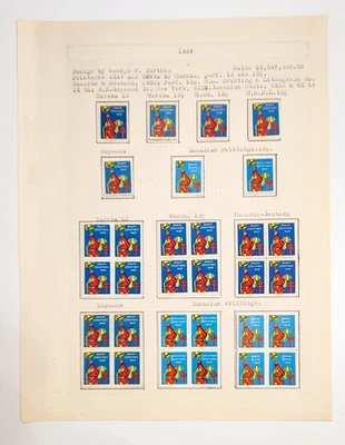 1929 USA Canada Christmas Seals Printers Mark,Blocks,Etc.Diff.Examples - Lot - Image 1 of 4