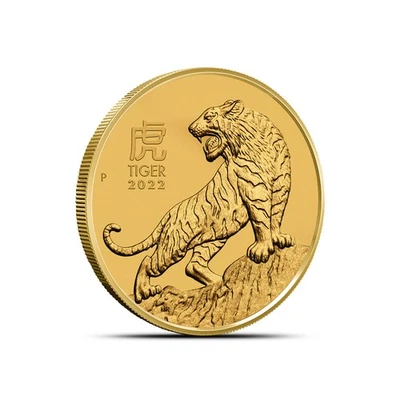 2022 1/4 oz Australian Gold Lunar Tiger Coin (BU) - Image 1 of 4