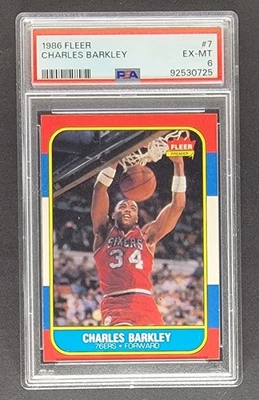 1986-87 Fleer - Charles Barkley #7 (RC) - Image 1 of 2